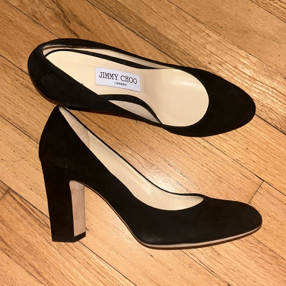 AUTHENTIC JIMMY CHOO BLACK HEELS - Picture 1 of 3